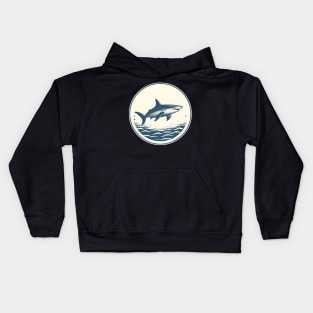 Shark Illustration, Love Sharks Kids Hoodie